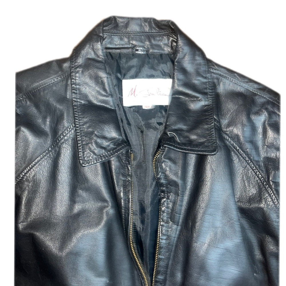 Vintage 1990s Women's Black Leather Jacket